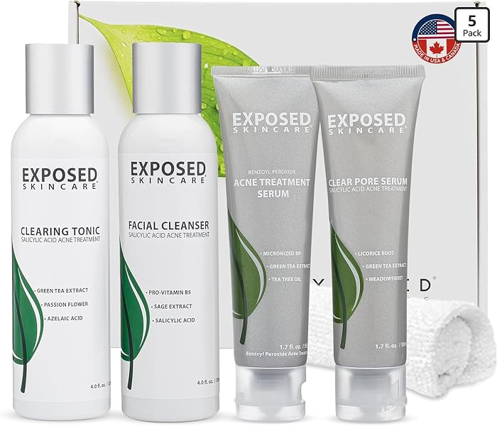 Exposed Skin Care 5-Piece Basic Acne Treatment Kit | Amazon (US)