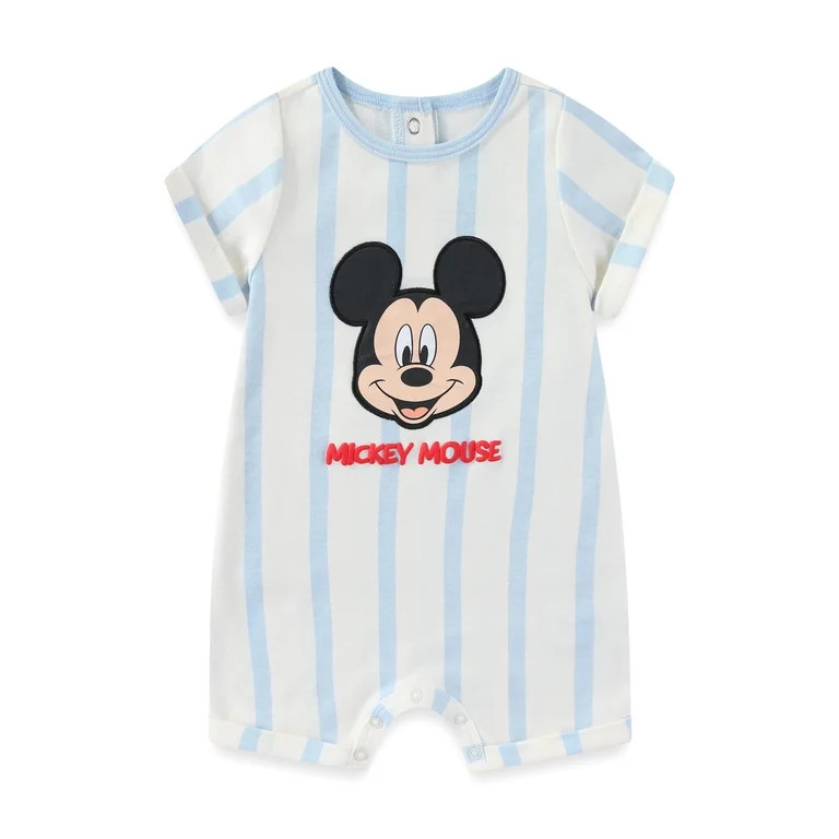 Disney Mickey Mouse Short Sleeve Romper (Baby Boys), Sizes 6M-24M | Walmart (US)