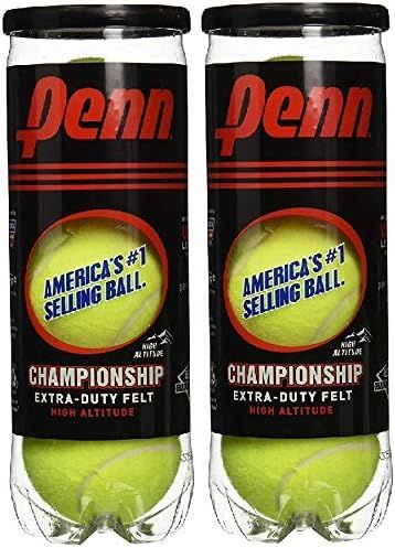 Penn Championship High Altitude Head Tennis Balls – 2 Pack 6 Balls Yellow - USTA & ITF Approved - Of | Amazon (US)