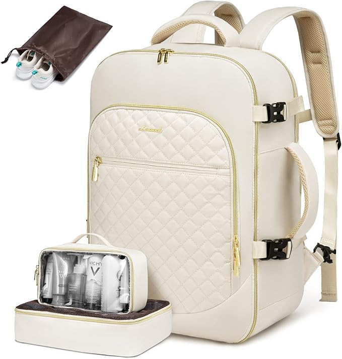 LOVEVOOK Carry on Backpack,40L Women, Airline Approved,Waterproof Large TSA, Travel 17inch Laptop... | Amazon (US)
