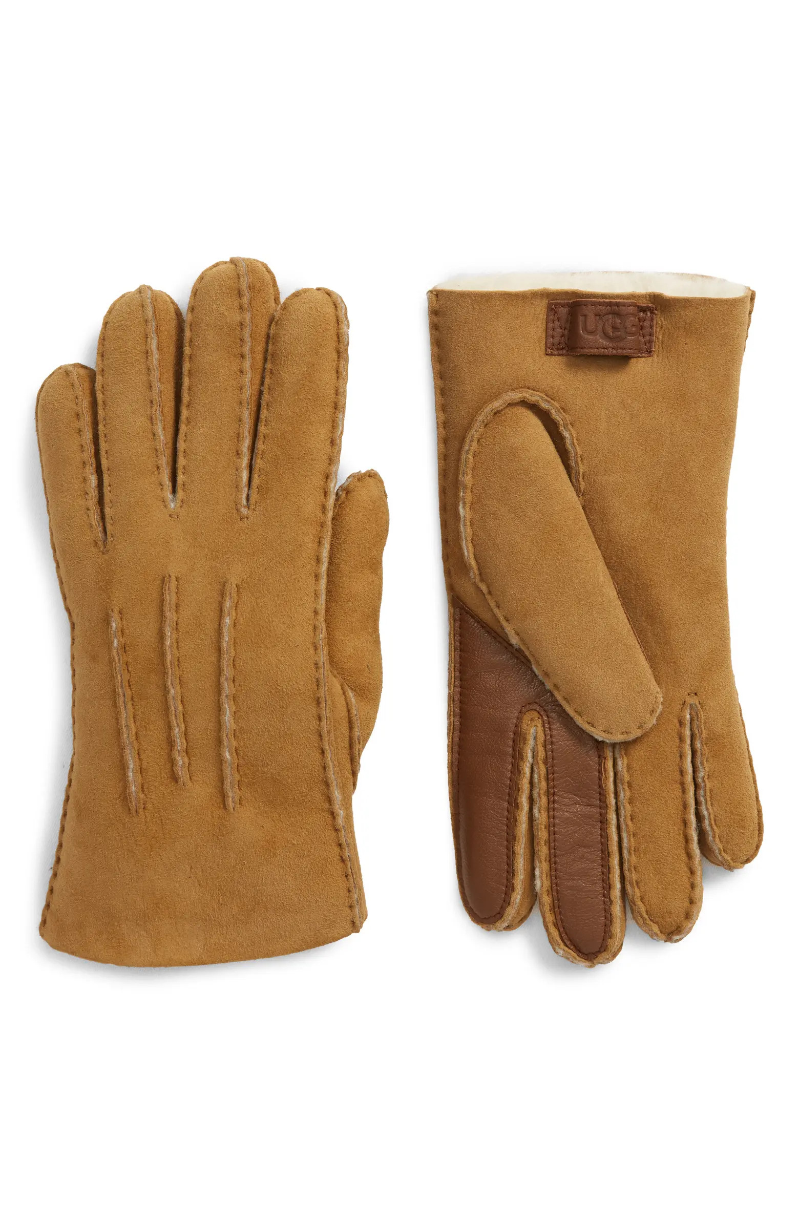 Genuine Shearling Tech Gloves | Nordstrom