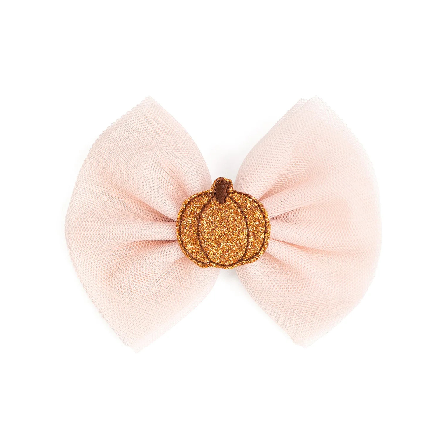 Pumpkin Tulle Bow Clip | Sweet Wink