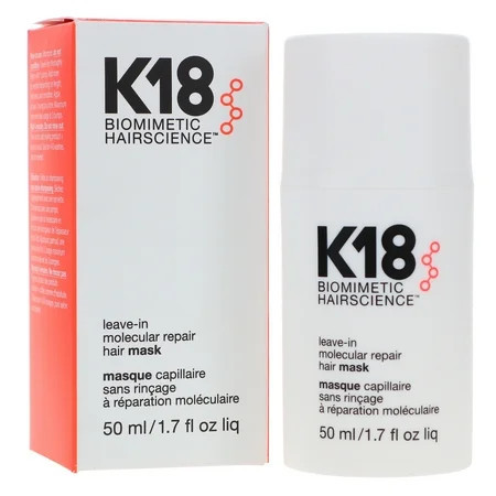 K18 Leave-In Molecular Hair Mask Repairs Dry or Damaged Hair 1.7 Fl Oz | Walmart (US)