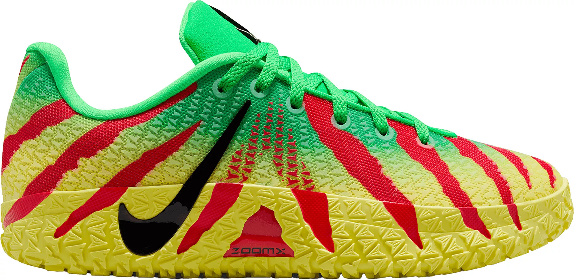 Nike Kids' Grade School Ja 3 ‘Explorer' Shoes, Size 3.5, Green Spark/Black-University Red | DICK'S Sporting Goods