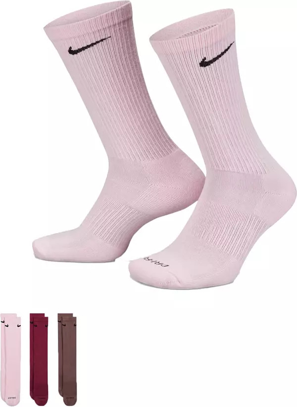 Nike Dri-FIT Everyday Plus Cushion Crew Socks - 3 Pack | Dick's Sporting Goods | Dick's Sporting Goods
