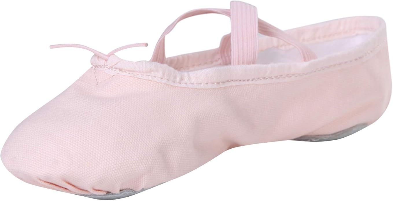 STELLE Girls Canvas Ballet Slipper/Ballet Shoe/Yoga Dance Shoe (Toddler/Little Kid/Big Kid/Women/... | Amazon (US)
