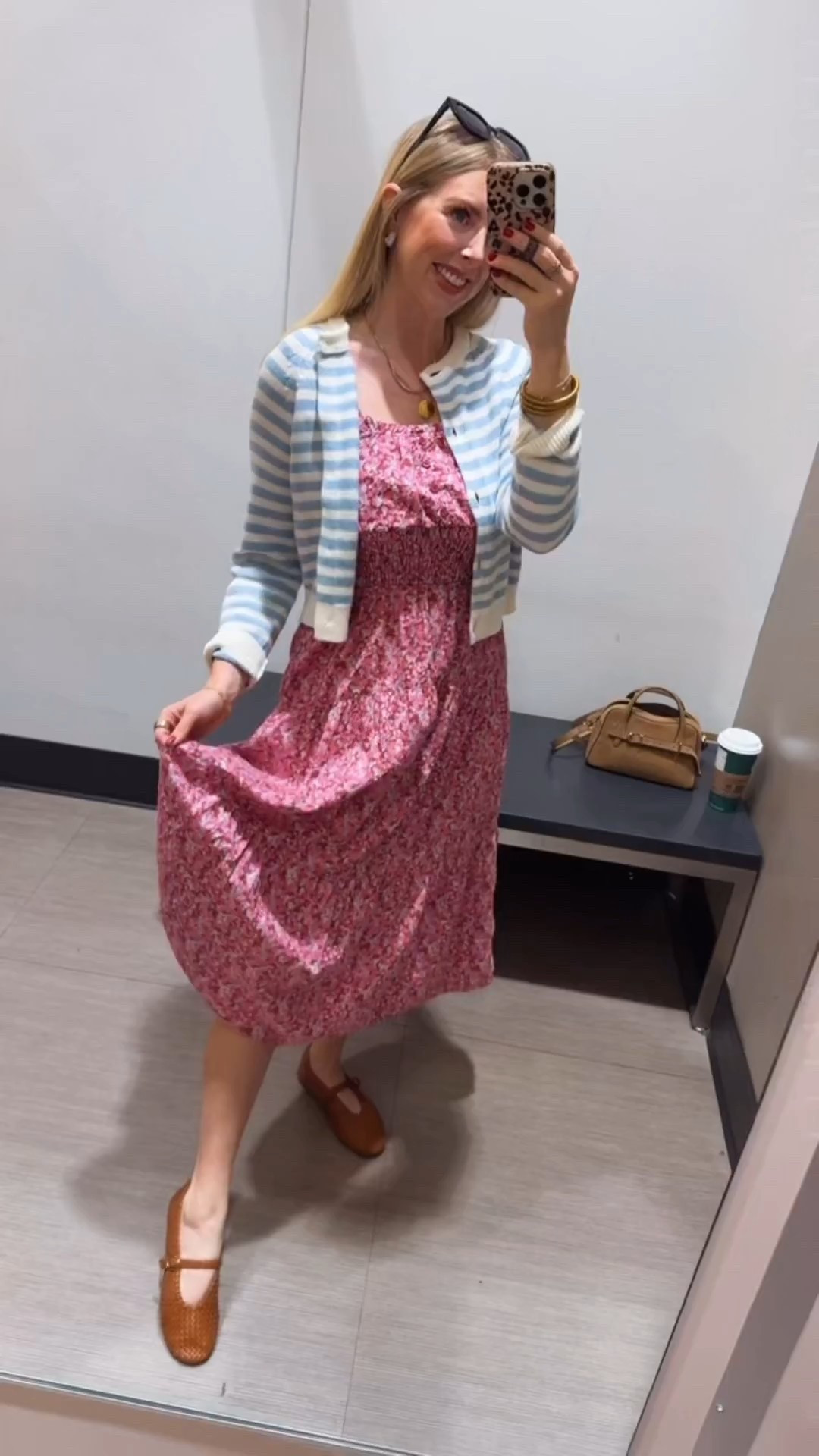 Stripes + floral outfit from Target! Such a cute midi dress and striped cardigan! 

#LTKSaleAlert #LTKootd
