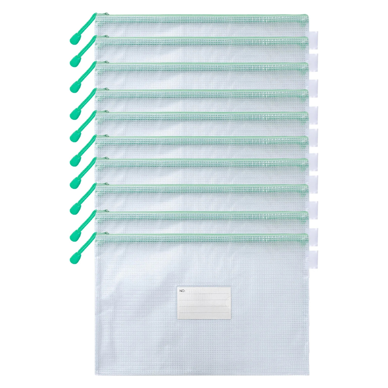 Back to School Decor Mesh Zipper Pouch A4 10 Pack Zipper Pouch with Label Pocket Plastic Mesh Zip... | Walmart (CA)