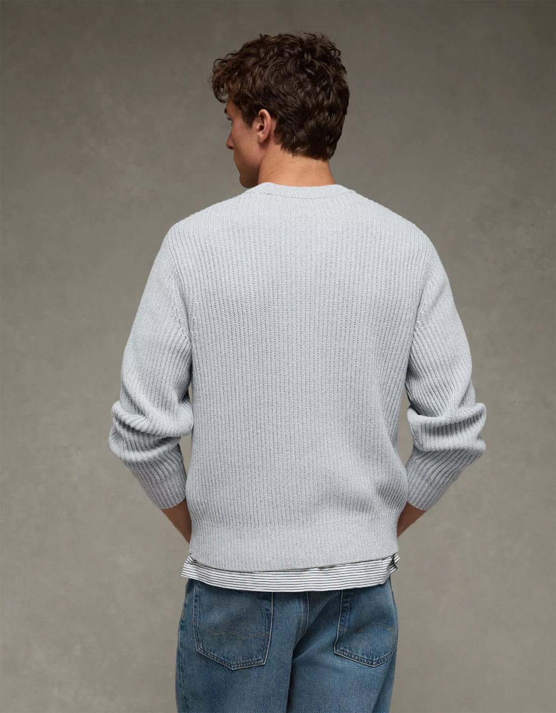 AE Fisherman Crew Neck Sweater | American Eagle Outfitters (US & CA)