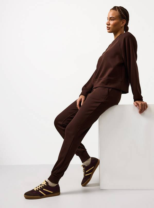 Brown Corduroy Tapered Joggers S | Tu Clothing