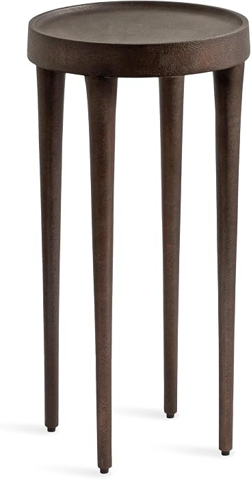 Kate and Laurel Rava Modern Metal Round Drink Table, 10 x 10 x 21, Bronze, Cast Aluminum Accent T... | Amazon (US)