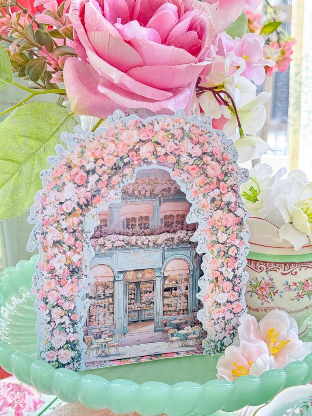 French Café Shadow Box Printable 3D Paris Patisserie Paper Craft DIY Diorama PDF Vintage Shabby ... | Etsy (US)