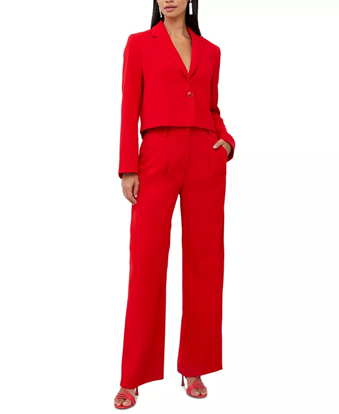 French Connection Women's Harry Cropped Suiting Blazer - Macy's | Macy's