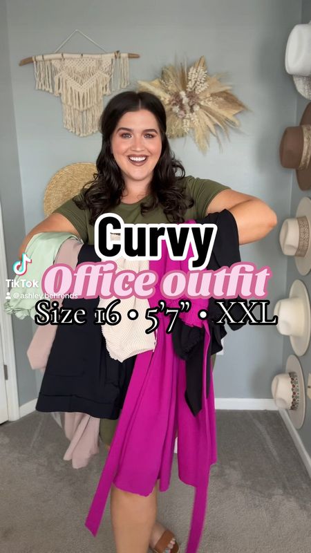 Amazon affordable Summer workwear outfits 👩🏼‍💼💼☀️ Office outfit, business casual style, chic style. Size XXL 

#LTKVideo #LTKPlusSize #LTKWorkwear