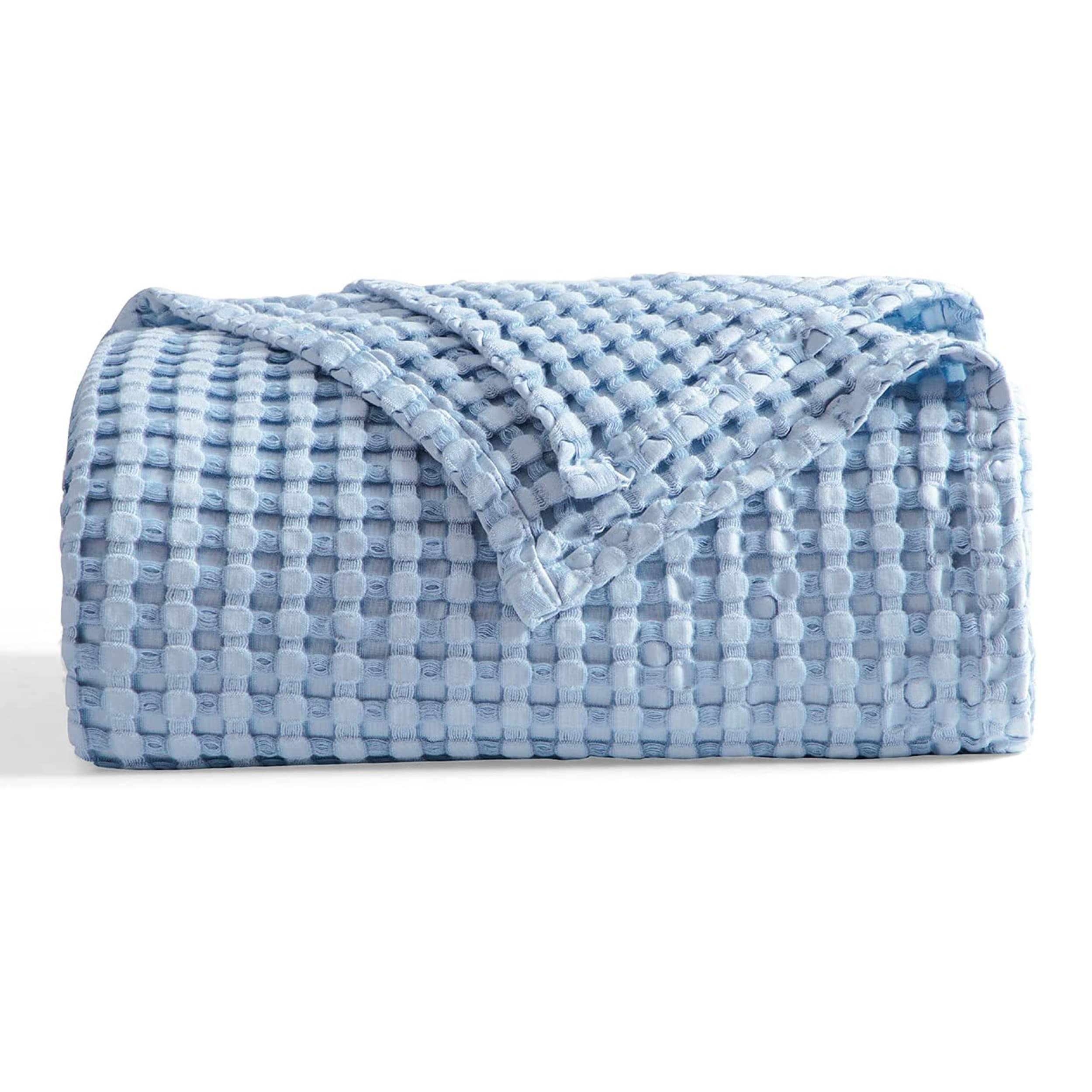 Bedsure Cooling Cotton Waffle King Size Blanket - Lightweight Breathable Blanket of Rayon Derived... | Amazon (US)