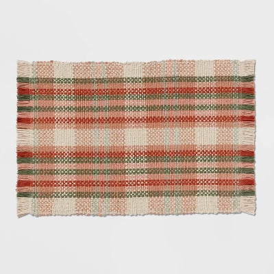 17"x24" Harvest Plaid Bath Rug - Threshold™ | Target