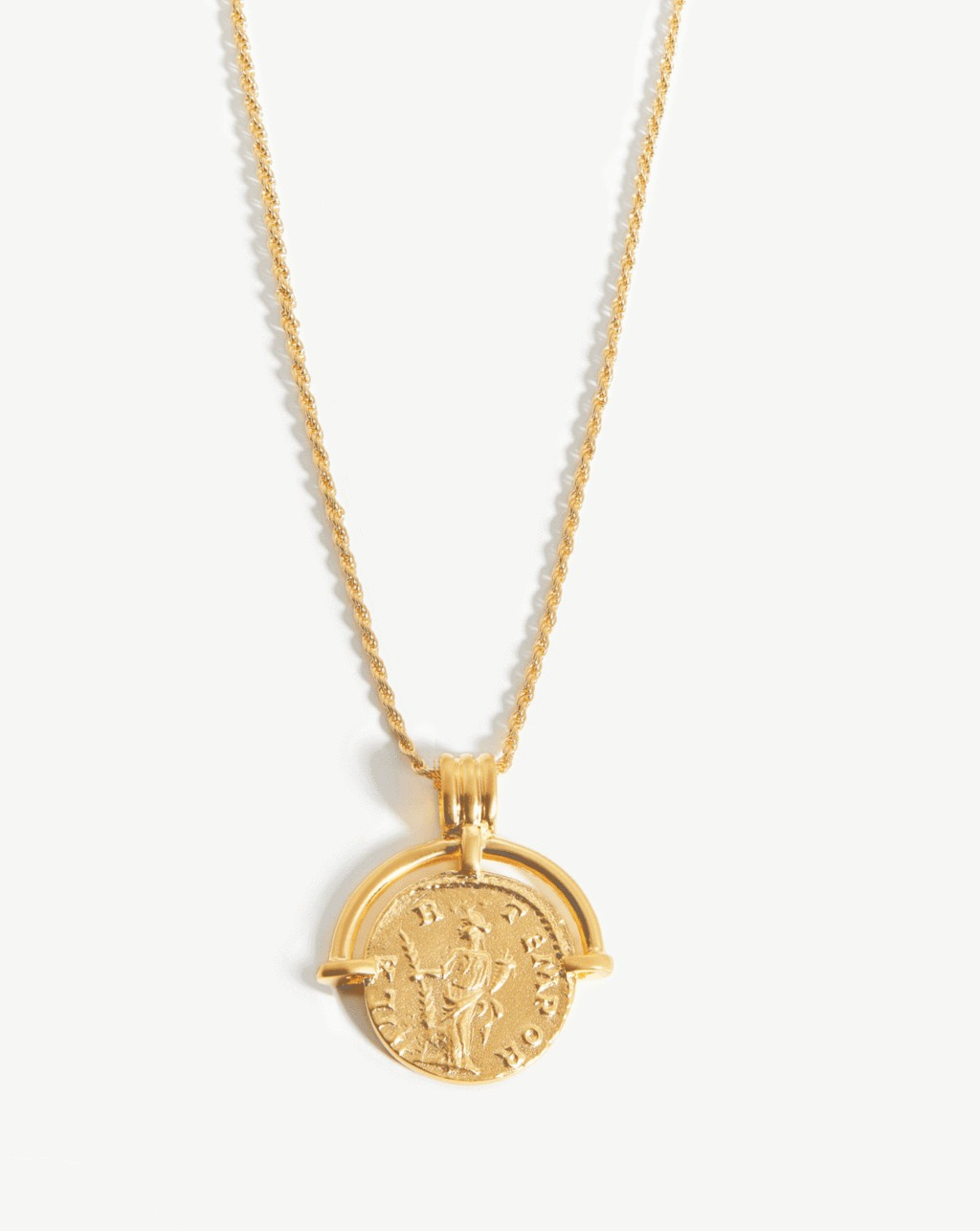 Lucy Williams Engravable Roman Arc Coin Necklace | Missoma