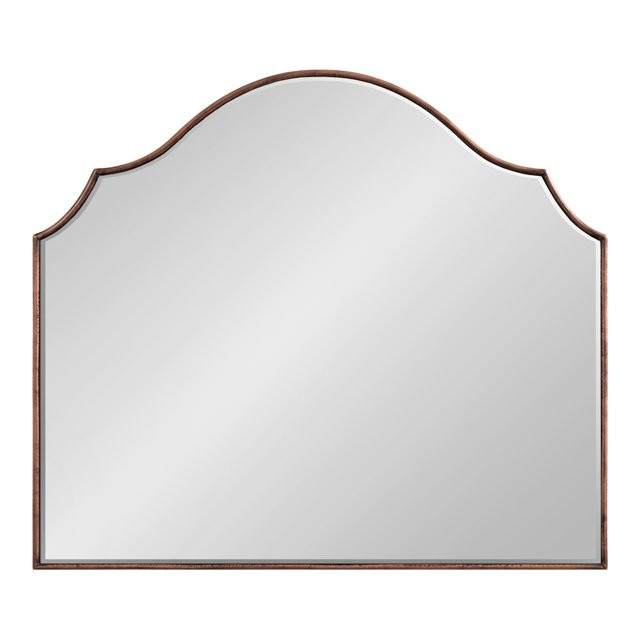 Kate and Laurel Leanna Glam Wide Horizontal Arch Wall Mirror, 32 x 28, Bronze, Sophisticated Arch... | Walmart (US)