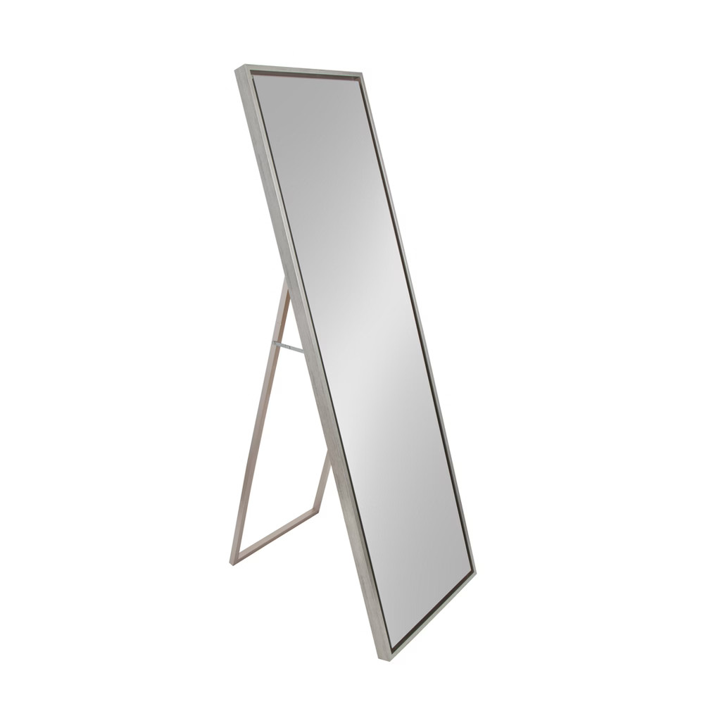 18" x 58" Evans Free Standing Floor Mirror with Easel Silver - Kate and Laurel | Target