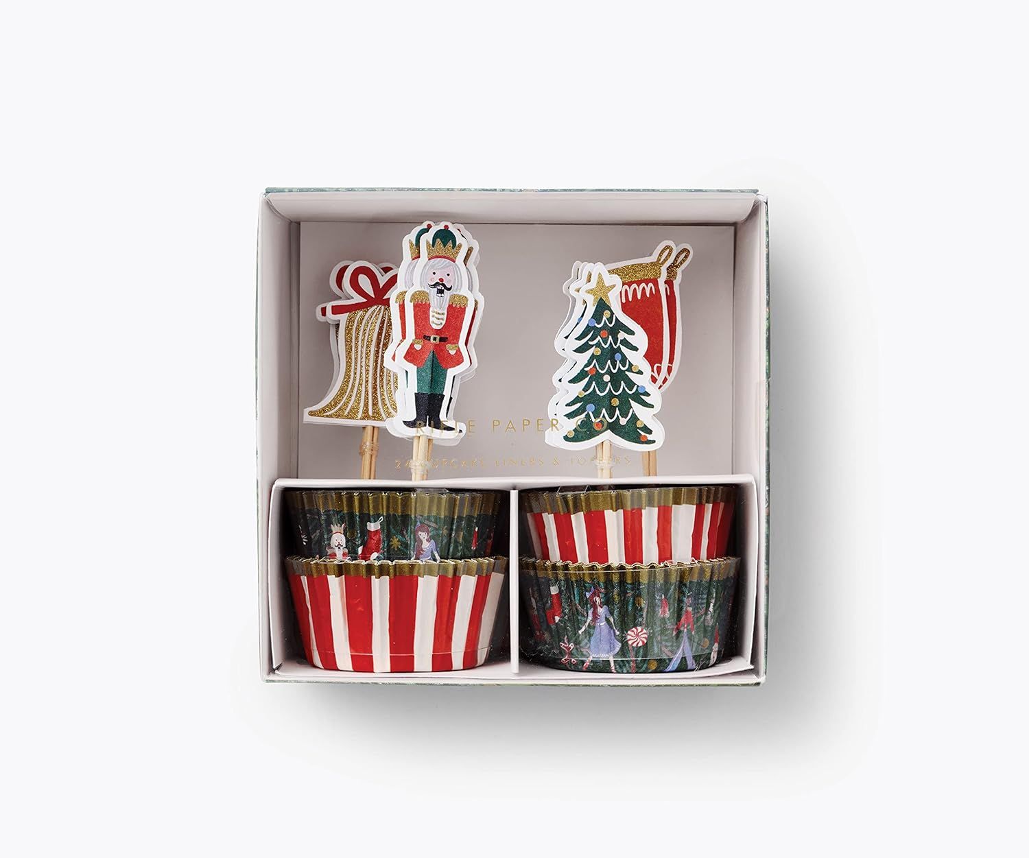Amazon.com: Rifle Paper Co. Nutcracker Cupcake Kit, 24 Assorted Liners in 2 Designs, 24 Assorted ... | Amazon (US)