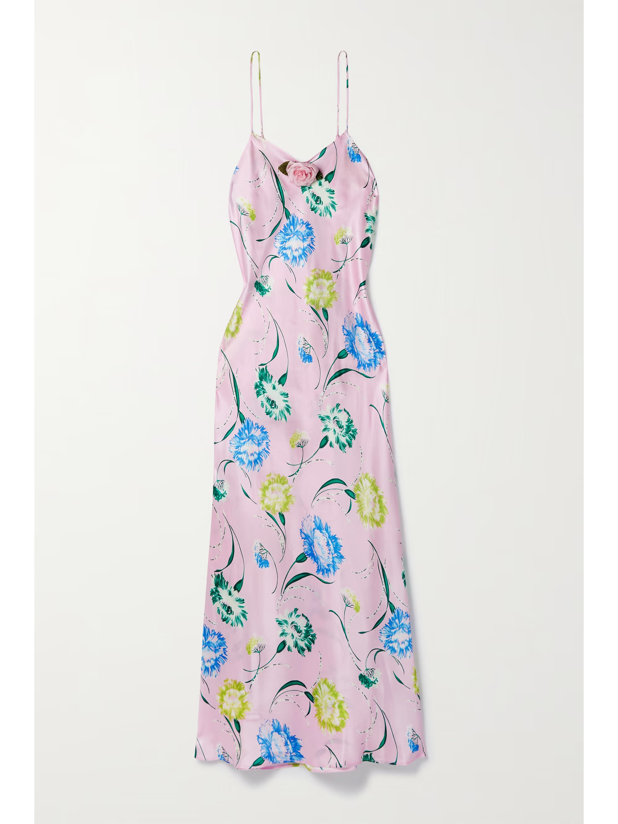 Pink Embellished floral-print silk maxi dress | RODARTE | NET-A-PORTER | NET-A-PORTER (US)