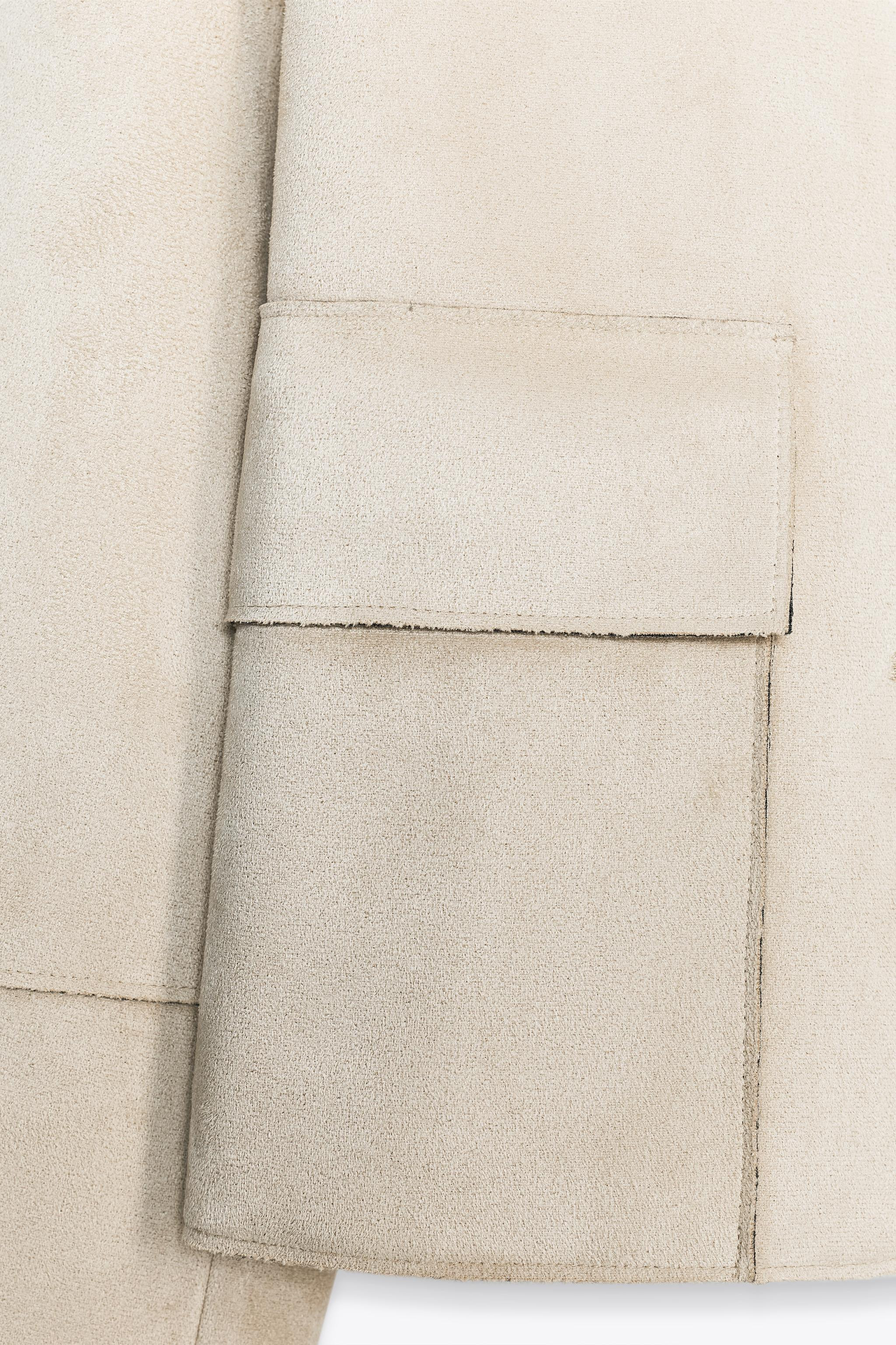 FAUX SUEDE CROPPED JACKET | Zara UK