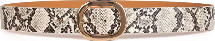 Linea Pelle Center Bar Snake Embossed Faux Leather Belt | Nordstromrack | Nordstrom Rack