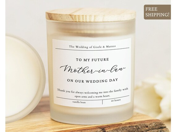 Mother In Law Wedding Gift Candle | Mother Of The Bride Gift | Mother Of The Groom Gift | Mother ... | Etsy (US)