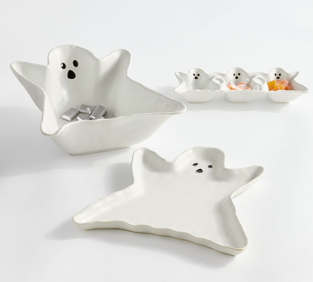 Figural Ghost Stoneware 3-Piece Serving Set | Pottery Barn (US)