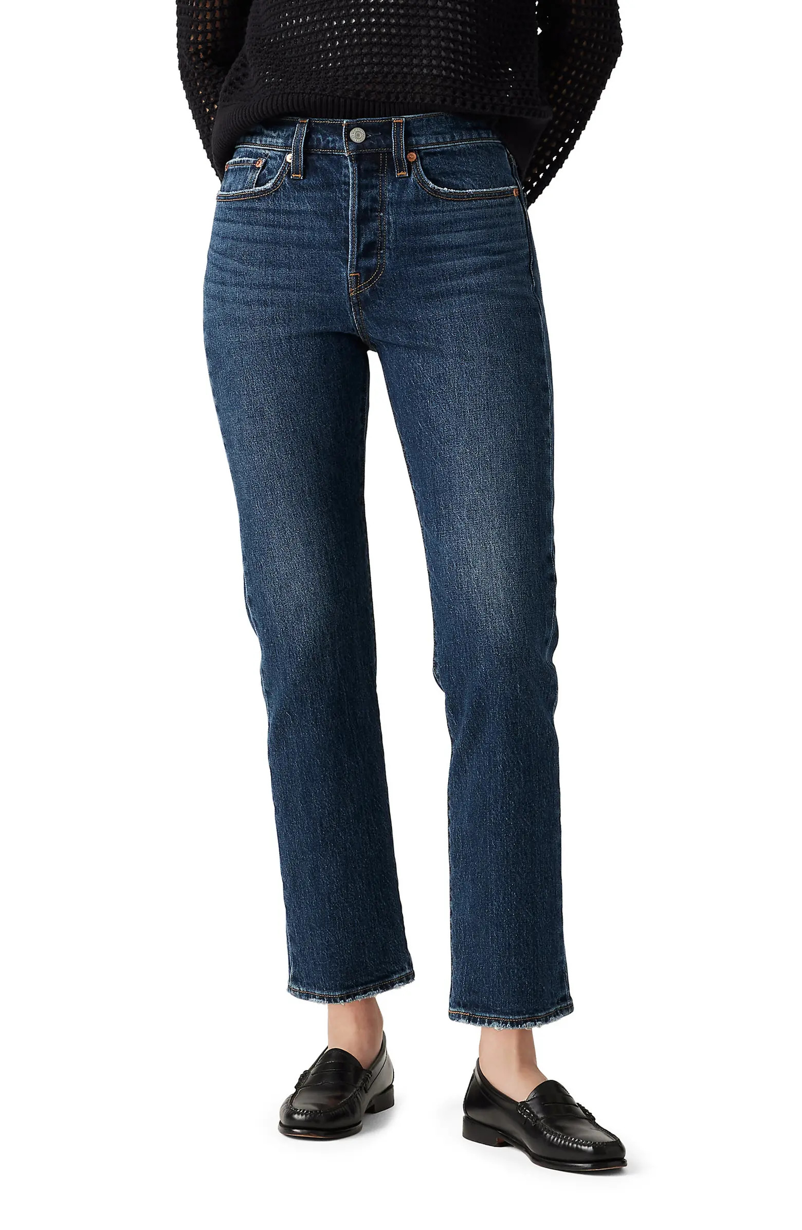 Wedgie High Waist Crop Straight Leg Jeans | Nordstrom