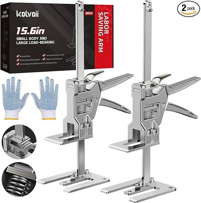 Kolvoii Labor Saving Arm Jack, 2 Pack Stainless Steel Furniture Jack Lifter, Versatile and Easy t... | Amazon (US)