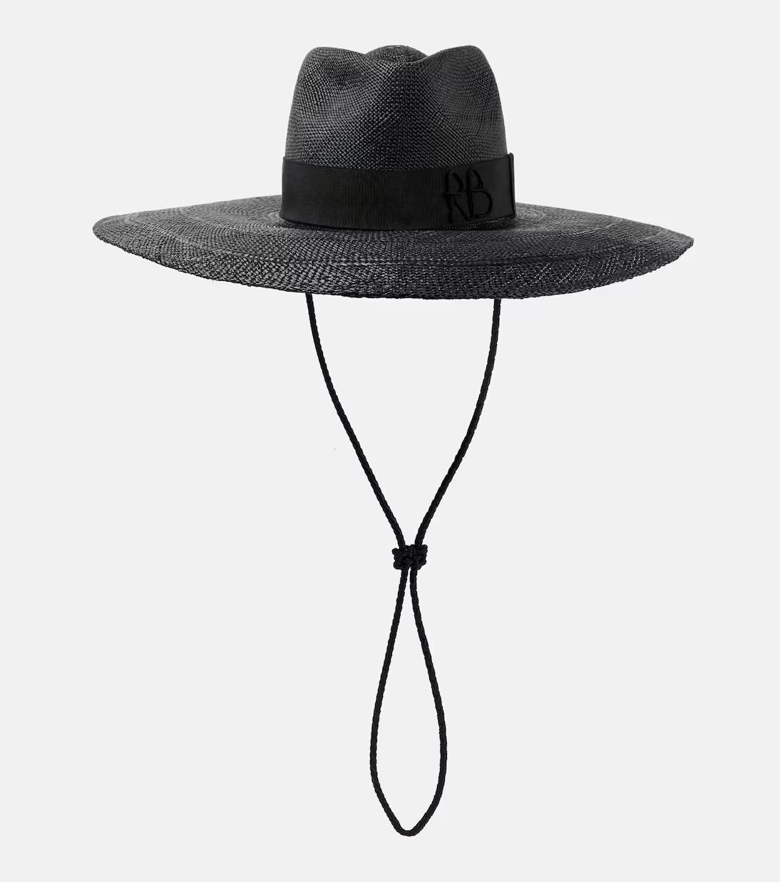Leather-trimmed straw sun hat | Mytheresa (US/CA)