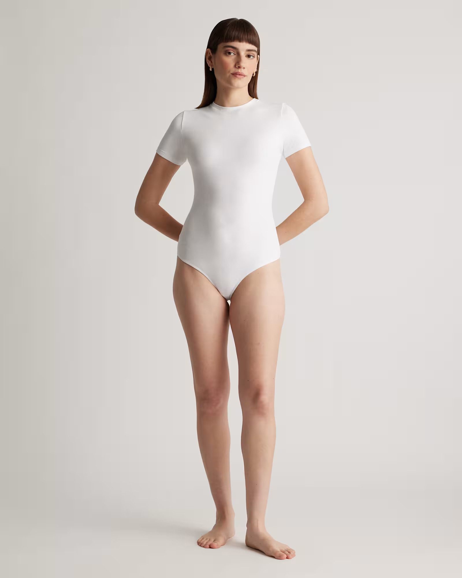 Stretch Cotton Jersey Short Sleeve Bodysuit | Quince