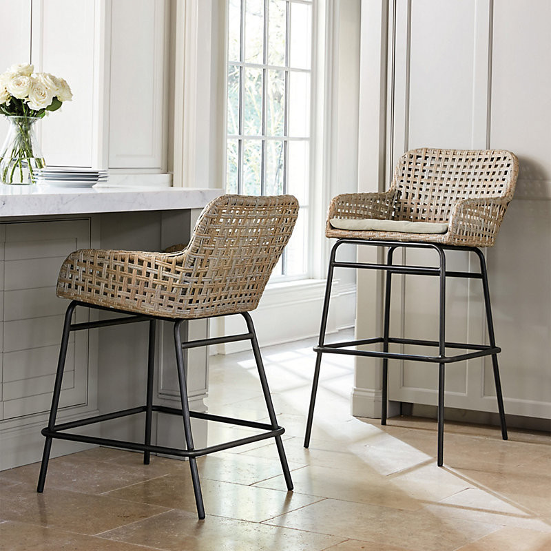 Bailey Woven Stools - Barstool 32 3/4"H - Ballard Designs | Ballard Designs, Inc.
