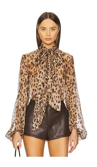 Solace Blouse in Leopard | Revolve Clothing (Global)
