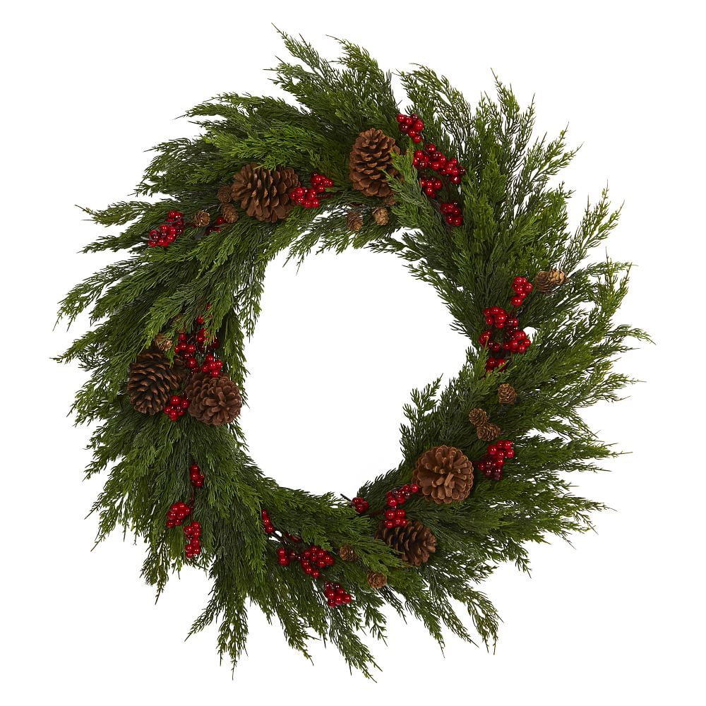 Cypress Wreath w/ Berries | West Elm (US)