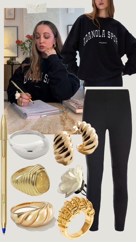 GET THE LOOK | My cosy but slightly elevated working from home look 🖤🖤
Adanola sweater | Loungewear sweatshirt | Black logo jumper | Gold pen stationery | Oversized earrings | Ring stacking | Charlotte Tilbury makeup 

#LTKstyletip #LTKuk #LTKhome
