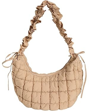 Ovida Women Large Puffy Tote Bag Quilted Down Cotton Padding Shoulder Bag Winter Warm Lightweight... | Amazon (US)