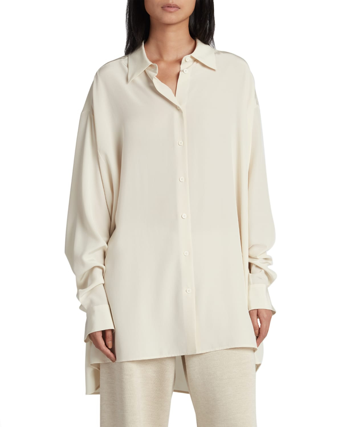 Luka Oversized Button-Down Shirt | Neiman Marcus