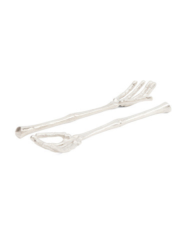 Set Of 2 Skeleton Hand Salad Servers | TJ Maxx
