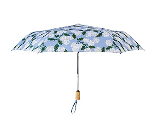 RIFLE PAPER CO. Umbrella, Matching Storage Sleeve, Portable, Auto Open and Close, Wooden Handle, ... | Amazon (US)