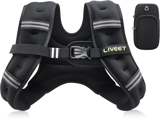 Liveet Weighted Vest Women with Pocket, SGS Certified Weighted Vest for Men, 5 10 15 20 25 30 lb ... | Amazon (US)