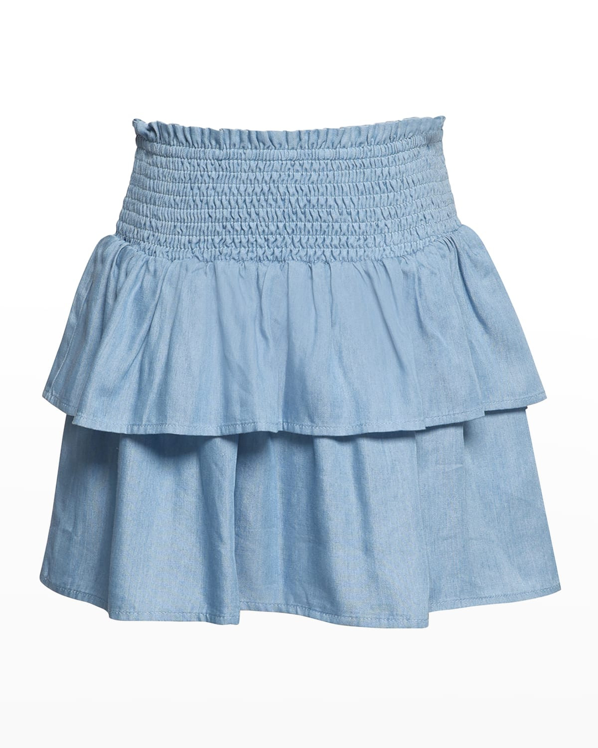 Girl's Smocked Tiered Skirt, Size 4-6X | Neiman Marcus