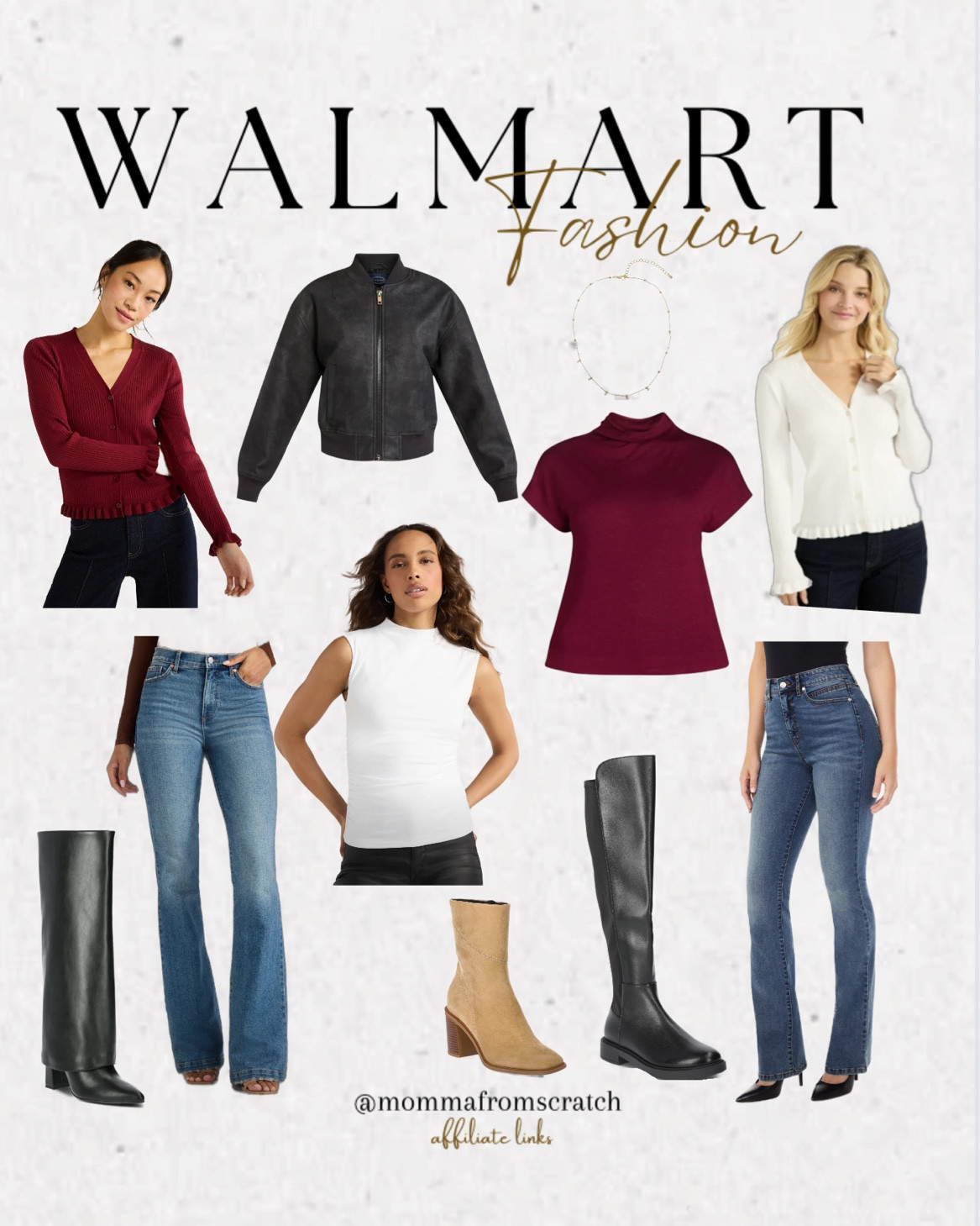 Fall sweaters, boots, jeans and bomber jacket all from Walmart! Fall fashion finds 
@walmartfashion
#walmartpartner
#walmartfashion

#LTKShoeCrush #LTKFindsUnder50 #LTKStyleTip