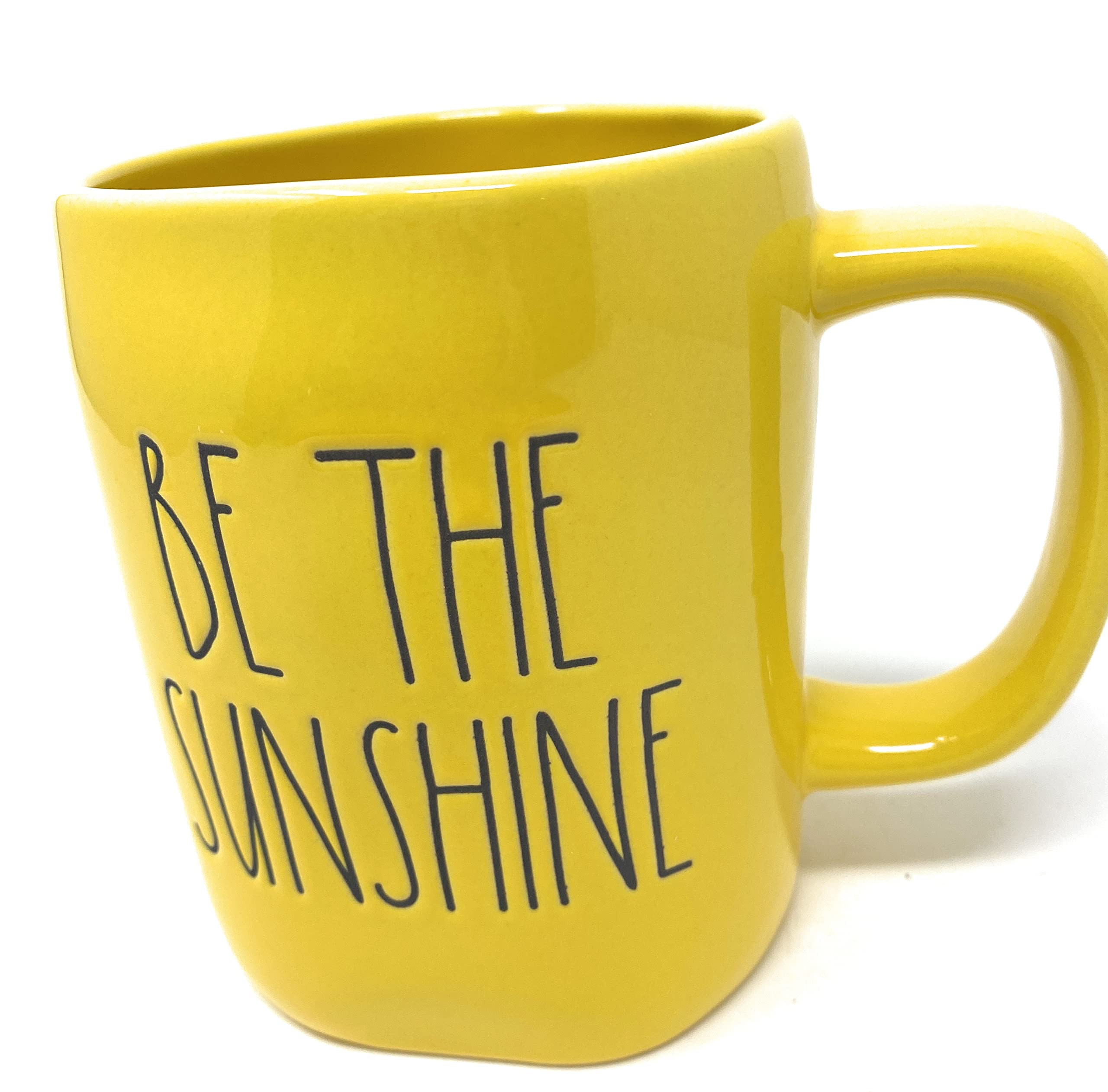 Rae Dunn BE THE SUNSHINE All Sides Yellow Mug Inscribed in LL Black | Amazon (US)