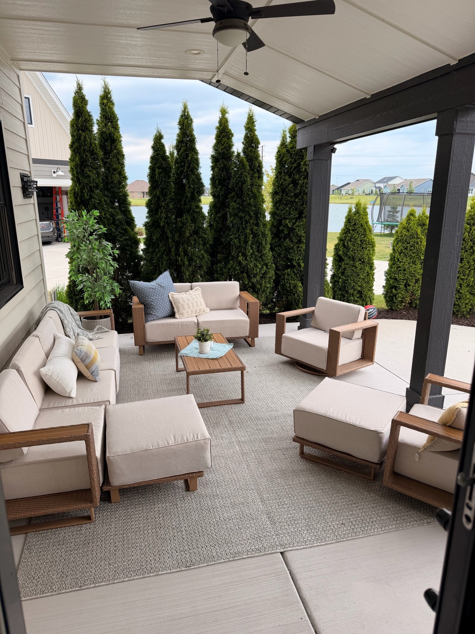 We got our furniture from Bed Bath & Beyond everything in photo for under $2,000 on Memorial Day weekend. 

I can’t find it on their website but I linked the same ones from wayfair.