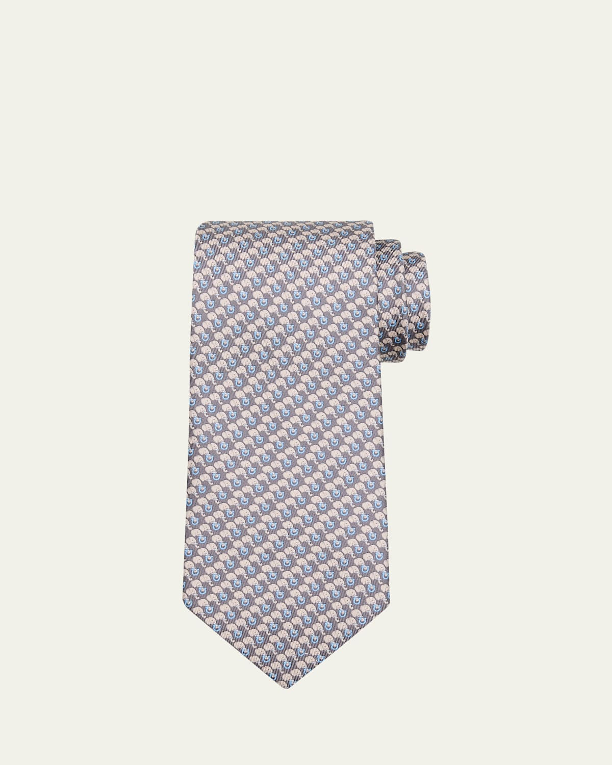 Men's Micro-Elephant and Gancio Jacquard Silk Tie | Bergdorf Goodman