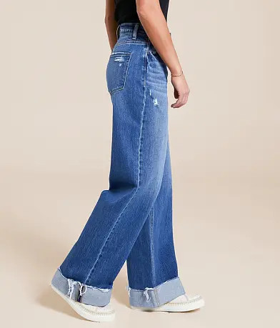 Kris Baggy Wide Leg Cuffed Jean | Buckle