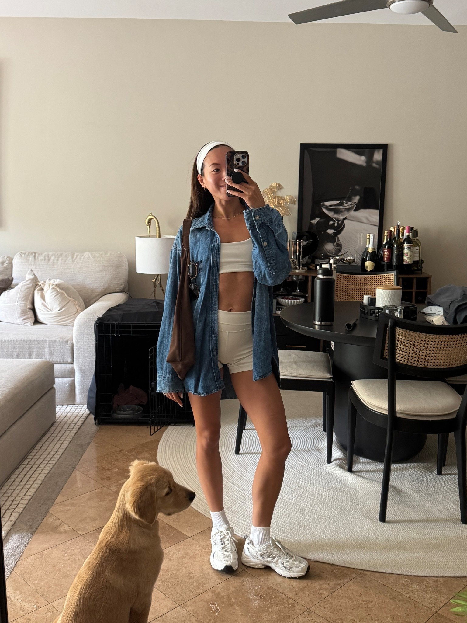 Size XS in button up
New balance in color sea salt

#LTKPetite