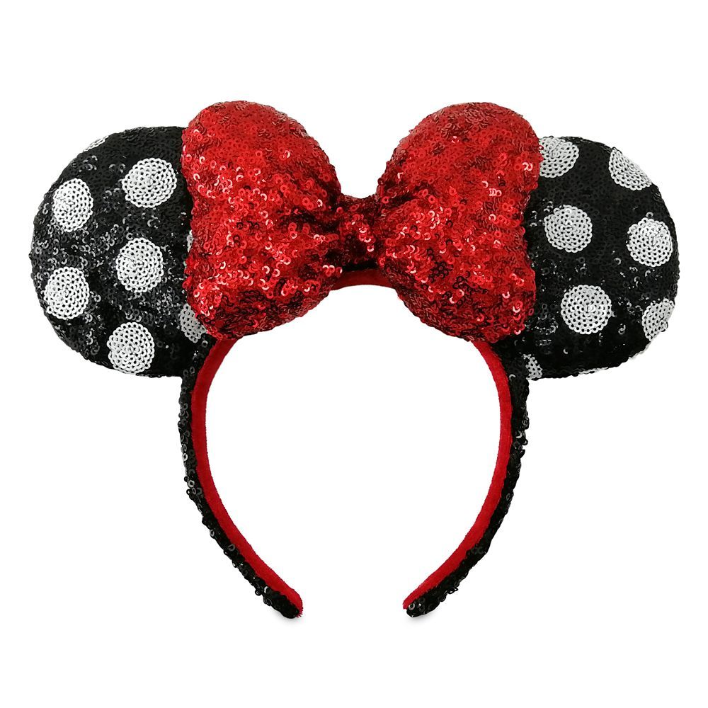 Minnie Mouse Sequined Polka Dot Ear Headband | Disney Store
